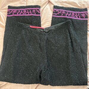 Emma Black Beaded Capris